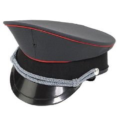 This hat is the perfect accessory to complete your military captain or dictator costume. It has a red trim and gray cording on a gray hat, and a center hole for adding your own embellishment, such as a lapel pin or badge (not included). The hat is available in sizes 58 (Medium), 59 (Large) or 60 cm (XL), which are equivalent to your head circumference in centimeters. It is perfect for Halloween, Stranger Things, theatrical productions, cosplay, theme parties, and more! Other military-inspired co Army Costume, Red Costume, Military Cap, Historical Reenactment, Military Officer, Military Hat, Man Hat, Steampunk Clothing, Cute Sweatshirts