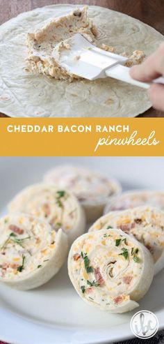 this cheddar bacon ranch pinwheels is the perfect appetizer for any party