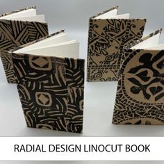 an image of a book that is made out of paper and has designs on it