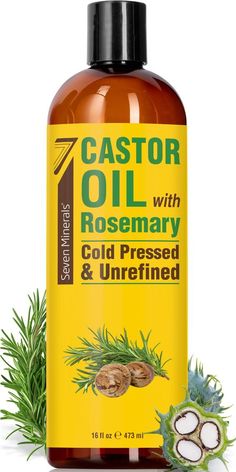 PRICES MAY VARY. ✅ COLD-PRESSED, HEXANE FREE - Our premium grade Castor Oil blend is cold pressed bottled with just two ingredients: Pure, Natural Castor & Rosemary. No GMOs, no added ingredients, just natural goodness ✅ TRANSFORM YOUR NATURAL HAIR - Rich in vitamins and nutrients, our pure Castor Oil, enhanced with natural Rosemary, deeply moisturizes, strengthens, encourages growth, and adds shine to all hair types. Say goodbye to drynes and frizz, and hello to smooth, healthy, and vibrant loc Baking Soda Shampoo Recipe, Rosemary Hair Growth, Pure Castor Oil, Natural Hair Growth Oil, Castor Oil For Hair Growth, Hair Tricks, Natural Hair Shampoo, Extreme Hair Growth, Holistic Health Remedies