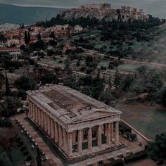 an aerial view of the acrobatic temple in the ancient city of rome