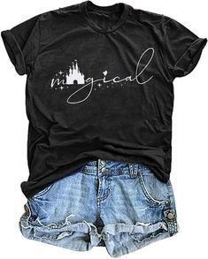 a t - shirt and shorts with the word disney on it