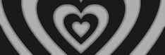 two hearts are in the center of a black and white background with wavy lines on it