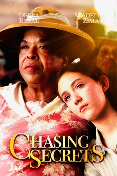 the movie poster for chasing secrets with an older woman and young man in red shirt