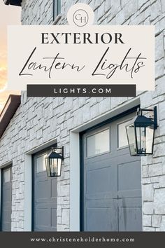 an exterior light fixture with the words interior lantern lights on it