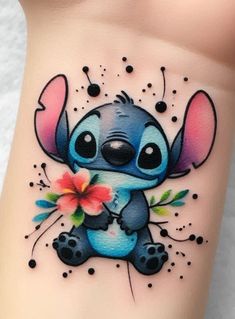 Colorful Mushroom Tattoo, Stitch And Angel Tattoo, Small Catholic Tattoos, Stitch Tattoo Ideas, Wedding Ring Finger Tattoos, Dope Female Tattoos, Alive Tattoo, Disney Stitch Tattoo, Lilo And Stitch Tattoo