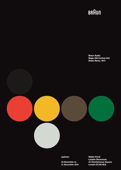 the poster for bauhn's upcoming exhibition, featuring four different colors and shapes