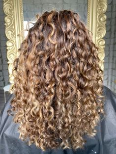 Caramel Highlights Curly, Caramel Highlights Curly Hair, Blonde Highlights Curly Hair, Highlights Curly, Dyed Curly Hair, Natural Curly Hair Cuts, Highlights Curly Hair, Honey Brown Hair, Brown Curly Hair