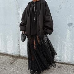 F00234122-103 Flare Long Skirt, Lace Skirts, Velvet Midi Skirt, Mode Hippie, Black Lace Skirt, Maxi Lace Skirt, 90s Fashion Grunge, Long Skirts For Women, Skirt For Women