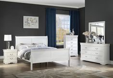 GREAT DEAL Louis Philip White Sleigh Bedroom Set - Olivia Furniture White Queen Bed, King Sleigh Bed, White Bedroom Set, Sleigh Bedroom Set, Transitional Furniture, Sleigh Bed, Youth Bedroom, Twin Bedroom, King Bedroom Sets