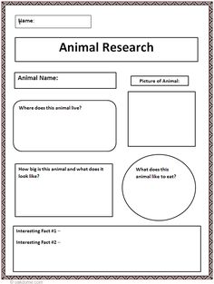 an animal research worksheet for students to learn about animals and how they use them