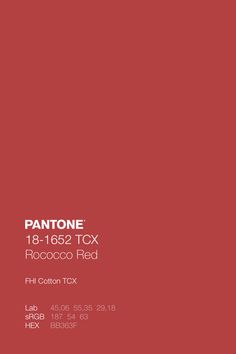 the pantone poster is red and white