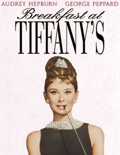 the cover of breakfast at tiffany's, featuring an image of a woman with a knife in her mouth