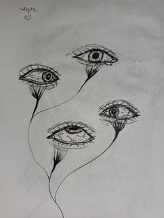 some kind of drawing with eyes on it