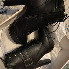 6.5 Brand New Never Worn High Heel Boots Shoe References, Harley Boots, Random Products, Goth Shoes, Gothic Shoes, Women Heels, Pretty Shoes, Super Ideas, Heel Boots