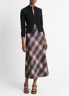 Buy Plaid Shaped Hem Slip Skirt for USD 365.00 | Vince Midi Slip Skirt, Satin Slip Skirt, Baby Clothes Sale, Sweater Collection, Slip Skirt, Satin Slip, Tee Dress, Shirt Sale, Vintage Skirt