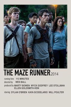 the maze runner movie poster with many people