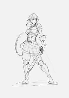 ArtStation - sketch warrior, hugo varlez Warrior Pose Reference Drawings, Warrior Pose Female, Knight Reference Drawing Pose, How To Draw A Warrior, Female Hand On Hip Pose Drawing, Warrior Art Reference, How To Draw Armor Female, Woman In Armor Drawing, Female Warrior Pose Reference