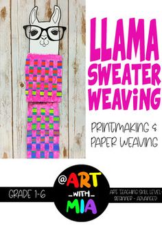 the llama sweater weaving is an art project for kids to do with paper weaving