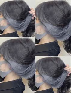 Korean Long Hairstyle, Under Hair Color, Long Hairstyle Ideas, Hidden Hair Color, Hairstyle Ideas Easy