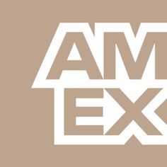 the amex logo is shown on a brown background