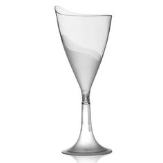 an empty wine glass on a white background