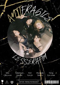 the poster for misshaps's ss2 - kpop album is shown in black and gold