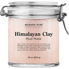 Majestic Pure Himalayan Clay Mud Mask is a unique formula face mask designed to minimize the appearance of pores, brighten, and detoxify skin. This wonderful face masque is excellent for facial skincare support, deep pore cleansing, and revitalization. Pink Clay leaves skin silky soft and smooth, can help to minimize blackheads and promotes a radiant and balanced complexion. Pink Clay is known to be the most gentle on skin. It will give your pores a gentle cleanse without absorbing all your natu Best Clay Mask, Clay Mud, Mask For Face, Face Masque, Green Tea Mask, Facial Sheet Mask, Exfoliating Mask, Acne Facial, Mud Mask