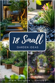 Create a serene oasis in your small garden with water features, soft lighting, and natural elements.