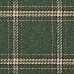 a green and white plaid fabric