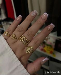 Short Acrylic, Cute Gel Nails, Unique Acrylic Nails, Manicure Ideas, Ideas Nails, Bling Acrylic Nails