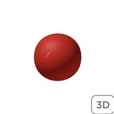 an image of a red ball on a white background with the words 3d printed below it