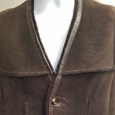 Men's "Dolce & Gabbana" Sheepskin Shearling Brown Vest, Size: Small, Made In Italy Dolce Gabbana Jacket, Brown Vest, Shearling Vest, Mens Coats, Mens Jackets, Dolce And Gabbana, In Italy, Jackets & Coats, Man Shop