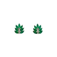 Genuine Emerald Diamond Leaf Stud Earrings in sterling silver to make a statement with your look. You shall need stud earrings to make a statement with your look. These earrings create a sparkling, luxurious look featuring marquise cut natural emerald of 2.24 carat and round cut diamond of 0.09 carat. Designed with marquise cut emerald with diamonds making everyday earrings in sterling silver. This is a also perfect Engagement Gift, Bridal Shower Gift, Women Gift, Mother Gift, Gift For Sister, M Earrings To Make, Perfect Engagement Gifts, Silver Jewlery, Sister In Law Gifts, Perfect Bride, Mother Daughter Gifts, Gift Sister, Exclusive Jewelry, Emerald Gemstone