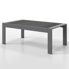 a gray table on a white background