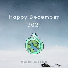 a christmas card with the words, happy december 2021 from give back goods on it