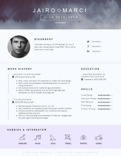 UI UX Developer Resume Template  Visme