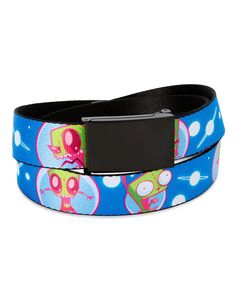 Elevate your style and show love for a true classic when you get this officially licensed Invader Zim Belt. This bright and bold accessory is sure to make your favorite outfits pop! Officially licensed Adjustable Material: Nylon Clamp buckle closure Imported Invaders Zim, Rabbits Foot, Spencers Gifts, Scene Outfits, Kandi Patterns, Bold Accessories, Show Love, Invader Zim, Fashion Belts