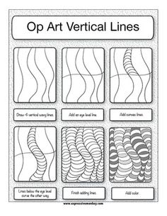 an open art vertical lines poster with different shapes and sizes, including the letters'o '