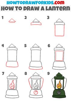 how to draw a lantern step by step instructions for kids and beginners in this video, you can learn how to draw a lantern