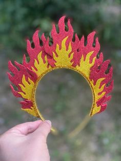 Fire Headband Flame Headpiece Fire Costume for Women Halloween - Etsy Fire Headband Diy, Diy Fire Costume Women, Fire And Ice Party Theme Outfit, Fire Costume Diy, Fire Costume Women, Flame Headband, Fire Themed Outfits, Fire Headpiece, Fire Themed Party