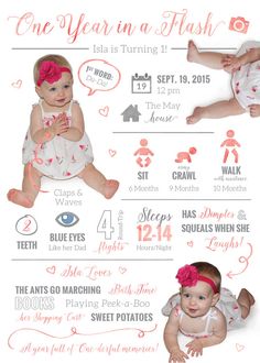 Winter Onederland Party Girl, Baby Photo Collages, Boys First Birthday Cake, First Birthday Posters, Baby Art Projects, Birthday Traditions, Baby Monthly Milestones, Baby Frame, Babies First Year