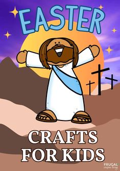 an easter poster with the words crafts for kids