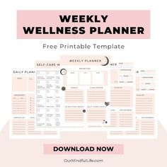 a weekly planner with the text, free printable template