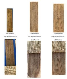 the different types of wood that are available in various colors and sizes, including brown, blue