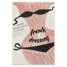 a poster with the words french dressing written on it's side and an image of a pregnant woman