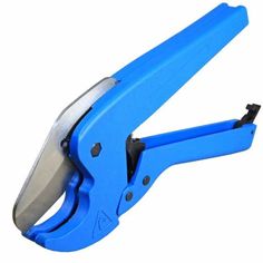 a pair of blue pliers sitting on top of each other