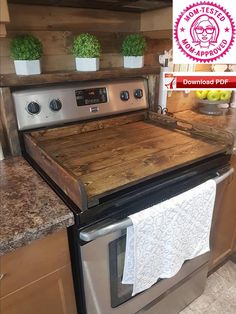 a kitchen stove top sitting inside of a kitchen