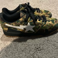 Army Fatigue White Symbol Gum Bape Shoes, Army Fatigue, White Symbol, Mens Shoes Sneakers, Gum, Men's Shoes, Shoes Sneakers, Man Shop, Sneakers