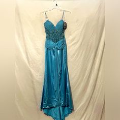 This Is A Paris Blue Tiffany Dress Size 4 Perfect For Prom , Weddings, Quinceaneras You Name It!! 00s Dress, Tiffany Dress, Mermaid Board, Tiffany Dresses, Paris Blue, You Name It, Paris Blues, Prom Ideas, Winter Formal